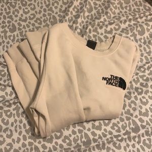 North Face cream colored crew neck